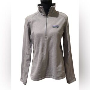 Patagonia Women's M  Fleece Half-Zip Pullover Gray Stand Collar